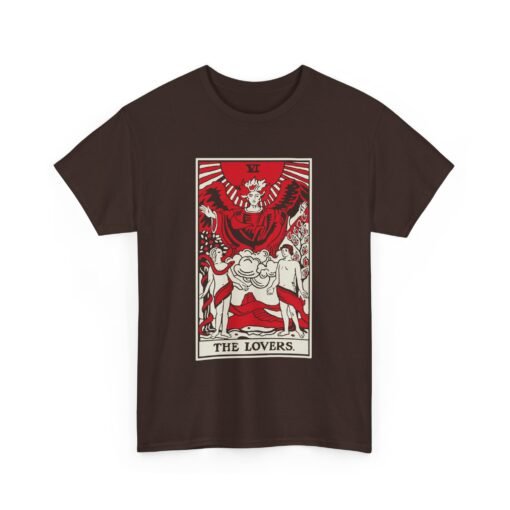 The Lovers Tarot Card – Unisex Mystical Tee - Image 11