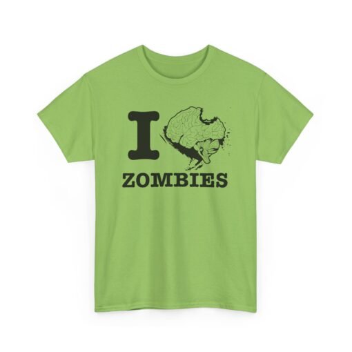 🧠❤️‍🔥 I Love Zombies Unisex T-Shirt – Brains Are the Way to the Heart