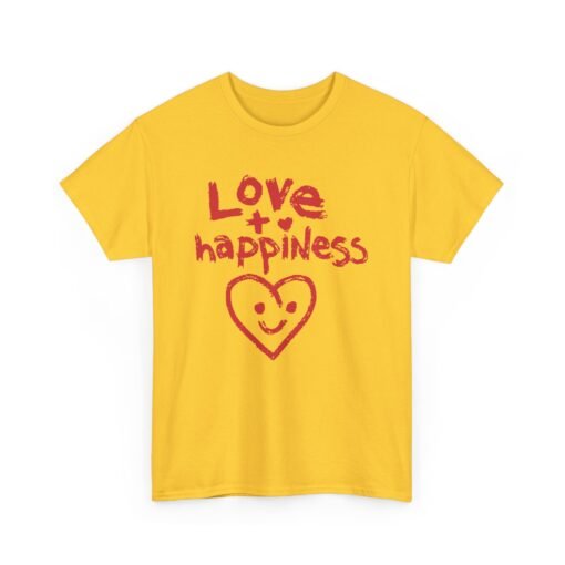 Love + Happiness Unisex T-Shirt – Feel-Good Vibes in Every Stitch - Image 14