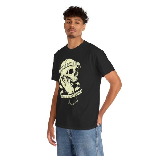 💀🎭 To Be or Not To Be Unisex T-Shirt – Classic Drama, Timeless Edge - Image 5