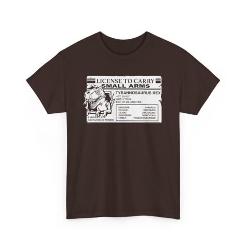 🦖🔫 Licensed to Carry Small Arms Unisex T-Shirt – T. Rex Approved - Image 12
