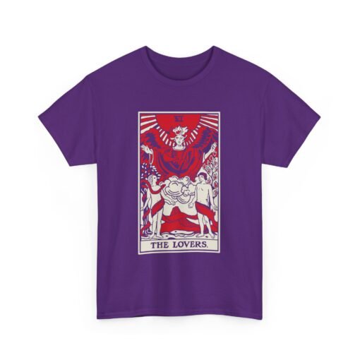The Lovers Tarot Card – Unisex Mystical Tee - Image 18