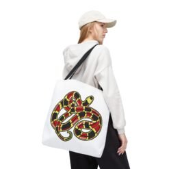 Alternative view of Curled Coral Snake Tote Bag – Wild Style On the Go