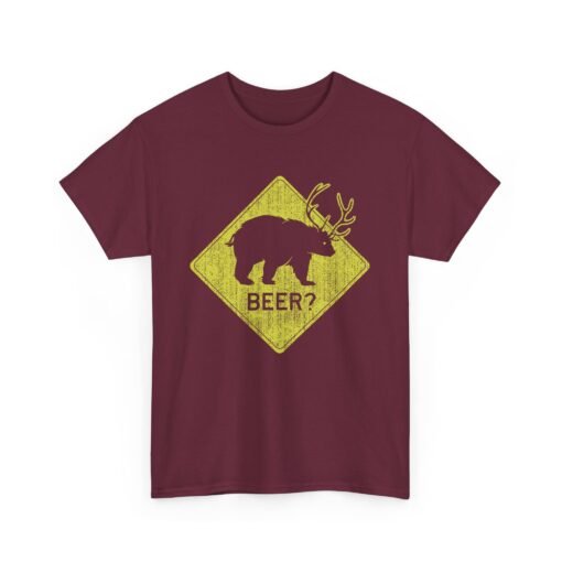 🐻🦌 “Beer?” Unisex T-Shirt – The Elusive Beear Awaits - Image 12