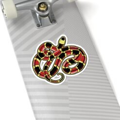 Alternative view of Curled Coral Snake Indoor Sticker – Striking & Stylish