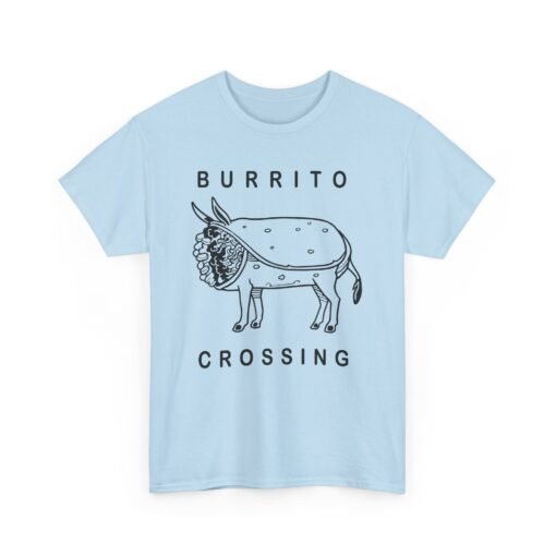 🌯🐴 Burrito Crossing Unisex T-Shirt – Warning: Deliciously Absurd - Image 17
