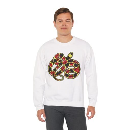 Curled Coral Snake Unisex Sweatshirt – Striking Wildlife Style - Image 3