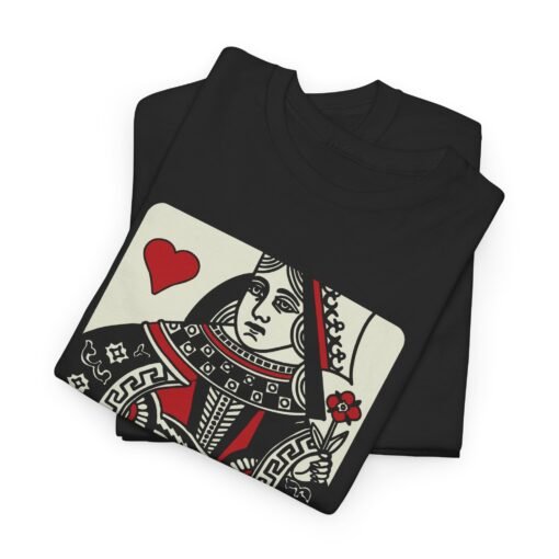 "Queen of Hearts" Unisex T-Shirt – Classic Playing Card Style - Image 6