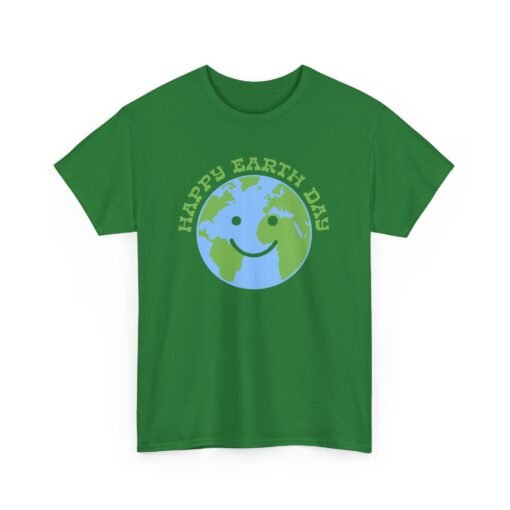 "Happy Earth Day" Smiling Planet Unisex T-Shirt - Image 20
