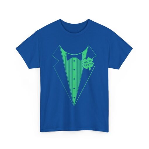 Kiss Me I’m Irish Unisex T-Shirt – Shamrock Tuxedo Edition - Image 15