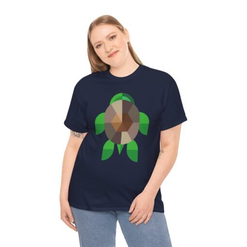 🐢🔷 Polygon Sea Turtle Unisex T-Shirt – Modern Geometry Meets Ocean Vibes - Image 4