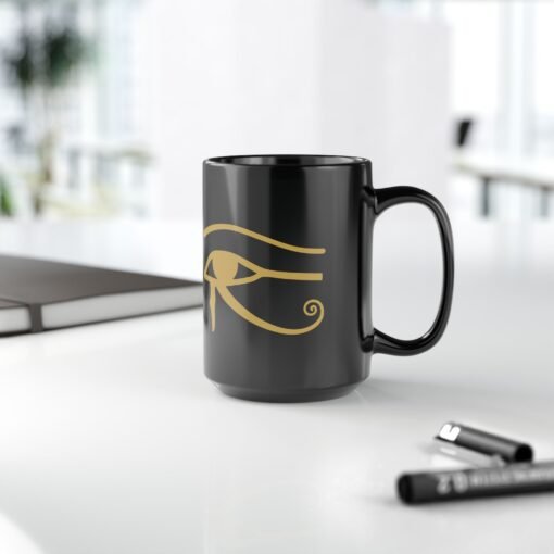 Eye of Horus Black Mug – Ancient Protection & Timeless Style - Image 13