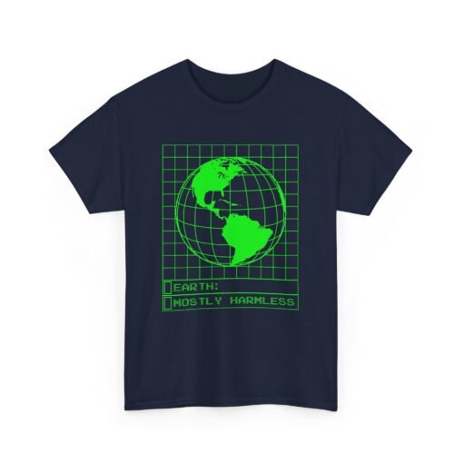 Mostly Harmless – Unisex Earth Retro Computer Tee - Image 18