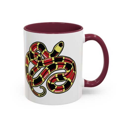 Curled Coral Snake Color Accent Mug – Bold & Wild - Image 10