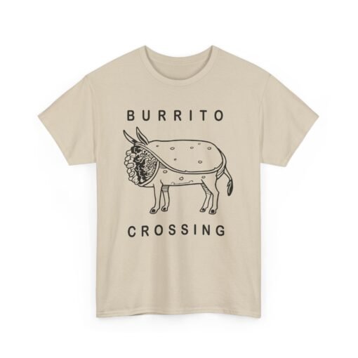 🌯🐴 Burrito Crossing Unisex T-Shirt – Warning: Deliciously Absurd - Image 11