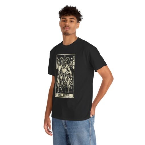 😈🃏 The Devil Tarot Card Unisex T-Shirt – Embrace the Shadows in Style - Image 5