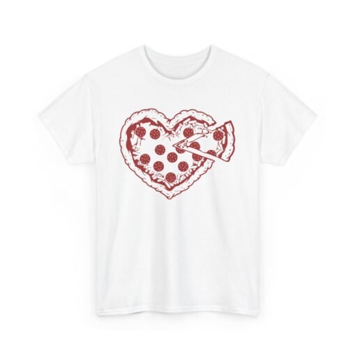 "Love at First Slice" Unisex T-Shirt – Heart Pizza Edition
