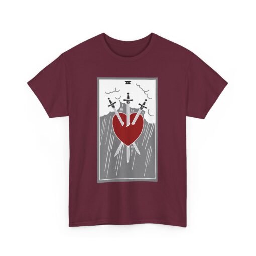 🖤🔮 Three of Swords Unisex T-Shirt – Heartbreak Meets Mysticism - Image 10