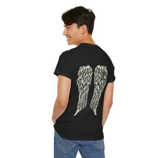 🖤👼 Gothic Angel Wings Unisex T-Shirt – Dark Grace from Behind - Image 4