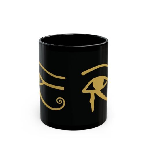 Eye of Horus Black Mug – Ancient Protection & Timeless Style - Image 3