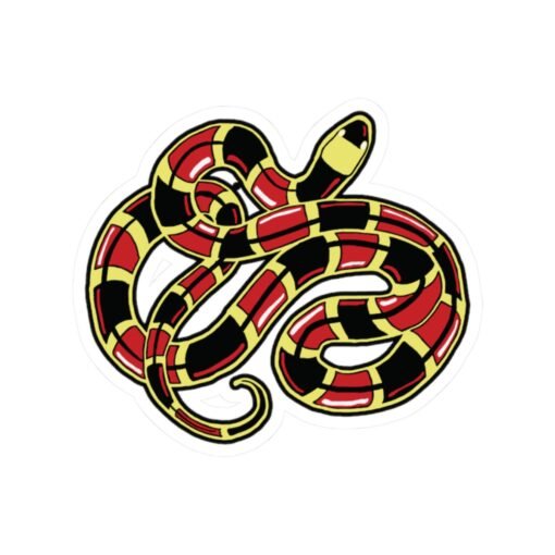 Curled Coral Snake Indoor Sticker – Striking & Stylish - Image 7