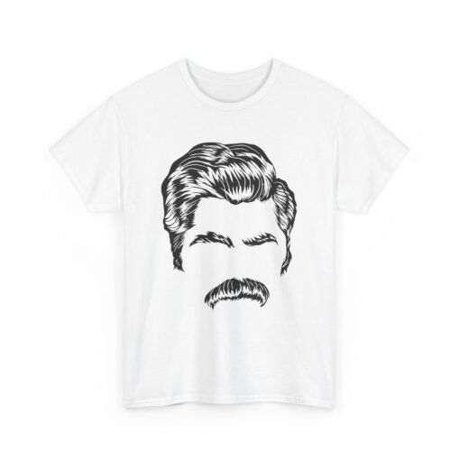 Ron Swanson Mustache Power – Unisex T-Shirt - Image 11