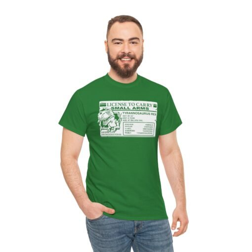 🦖🔫 Licensed to Carry Small Arms Unisex T-Shirt – T. Rex Approved - Image 4