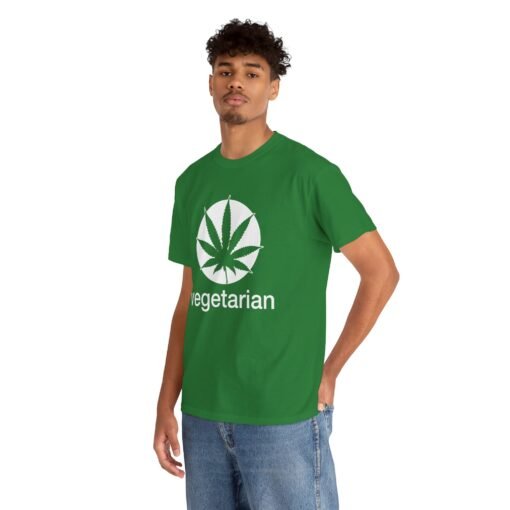 🌿🥦 Vegetarian Unisex T-Shirt – Powered by Plants (Sort Of) - Image 5