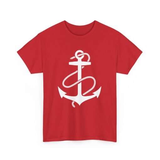 Anchored in Style – Unisex Nautical Anchor Tee - Image 21