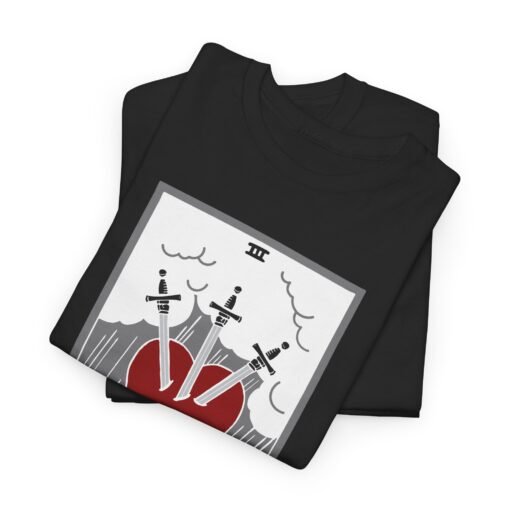 🖤🔮 Three of Swords Unisex T-Shirt – Heartbreak Meets Mysticism - Image 4