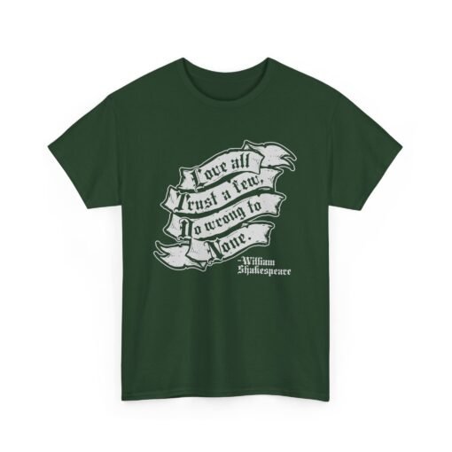 🎭❤️ Shakespeare Wisdom Unisex T-Shirt – "Love All, Trust a Few, Do Wrong To None" - Image 15