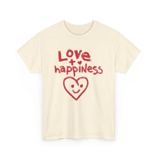 Love + Happiness Unisex T-Shirt – Feel-Good Vibes in Every Stitch - Image 13