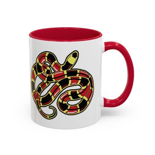 Curled Coral Snake Color Accent Mug – Bold & Wild - Image 3