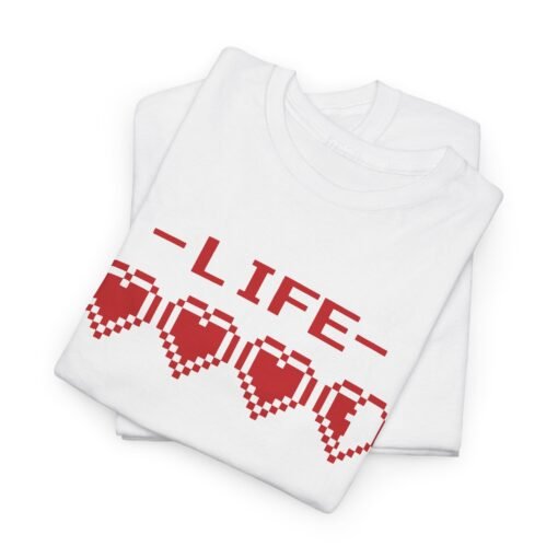 ❤️🕹 LIFE Unisex T-Shirt – 8-Bit Health, Full Power Style - Image 2
