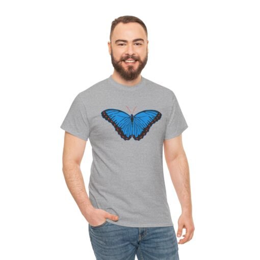 🦋💙 Blue Morpho Butterfly Unisex T-Shirt – Nature’s Radiance in Flight - Image 4