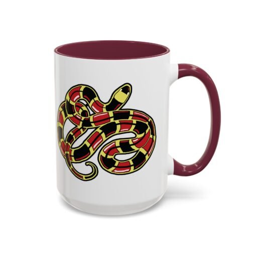 Curled Coral Snake Color Accent Mug – Bold & Wild - Image 18