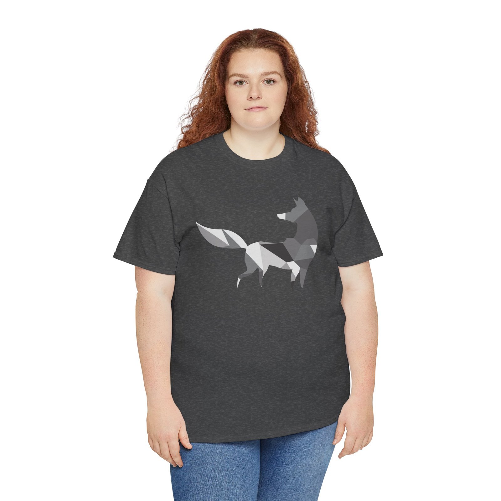 πΊπ· Polygon Grey Wolf Unisex T-Shirt β Wild Spirit, Modern Edge - Image 4