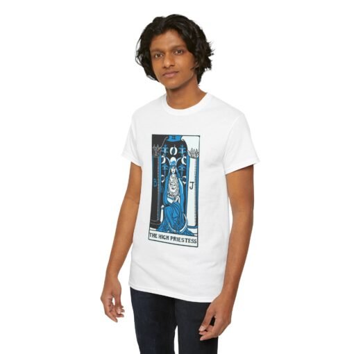 🌙🔮 The High Priestess Tarot Card Unisex T-Shirt – Channel Inner Wisdom - Image 7