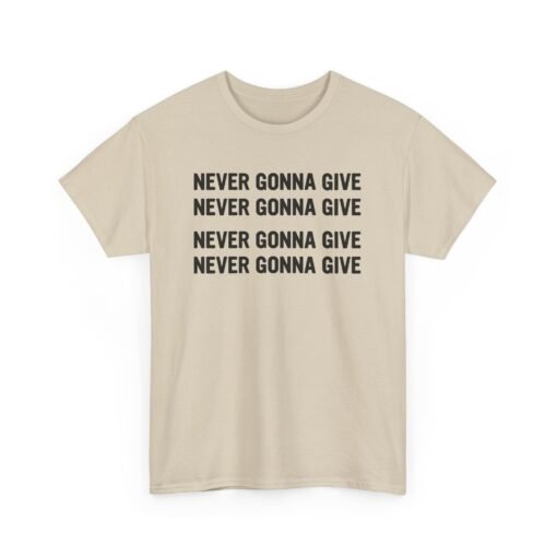 "Never Gonna Give" Loop Lyric Unisex T-Shirt – Rickrolled in Style - Image 12