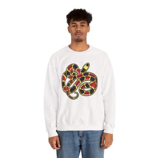 Curled Coral Snake Unisex Sweatshirt – Striking Wildlife Style - Image 2