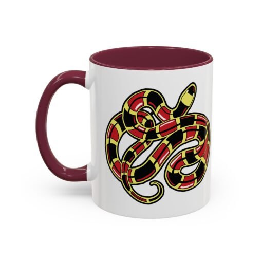Curled Coral Snake Color Accent Mug – Bold & Wild - Image 12