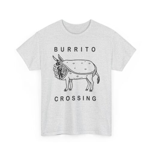 🌯🐴 Burrito Crossing Unisex T-Shirt – Warning: Deliciously Absurd - Image 10