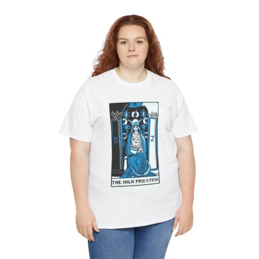 🌙🔮 The High Priestess Tarot Card Unisex T-Shirt – Channel Inner Wisdom - Image 5