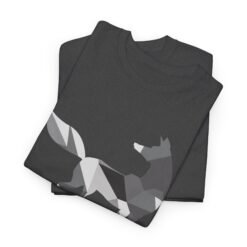Alternative view of 🐺🔷 Polygon Grey Wolf Unisex T-Shirt – Wild Spirit, Modern Edge