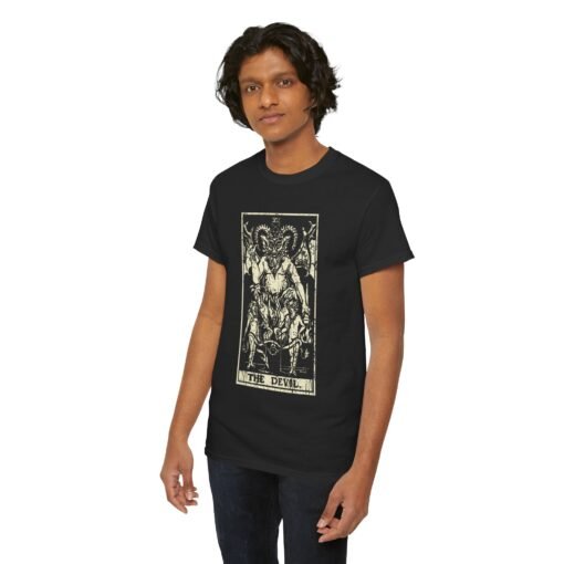 😈🃏 The Devil Tarot Card Unisex T-Shirt – Embrace the Shadows in Style - Image 7