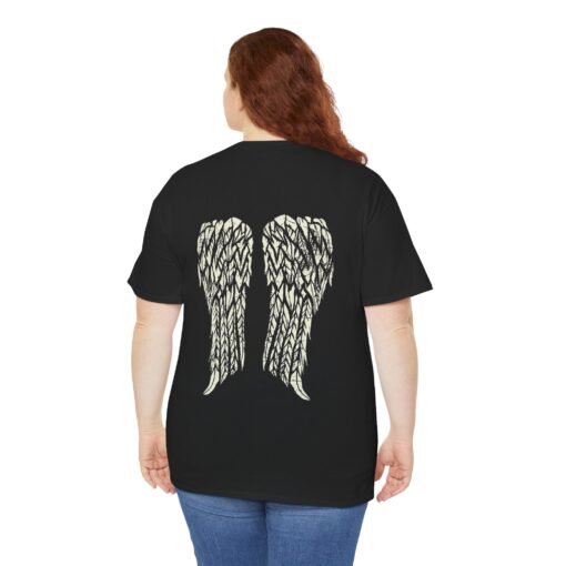 🖤👼 Gothic Angel Wings Unisex T-Shirt – Dark Grace from Behind - Image 3
