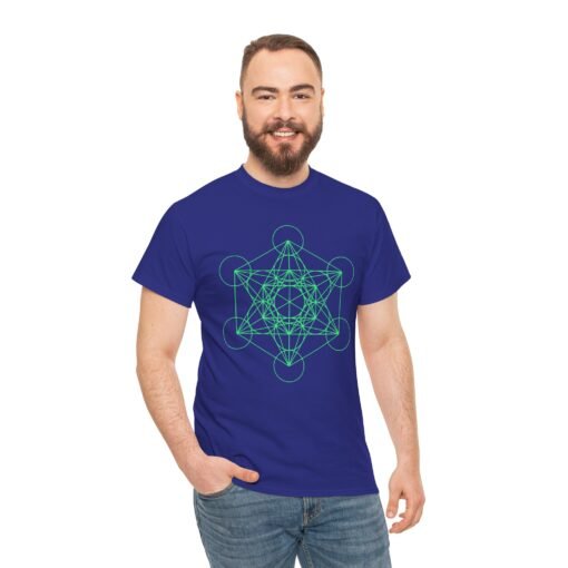 Metatron's Cube Diagram | Unisex | Heavy Cotton | T-Shirt | Math | Geometry - Image 3