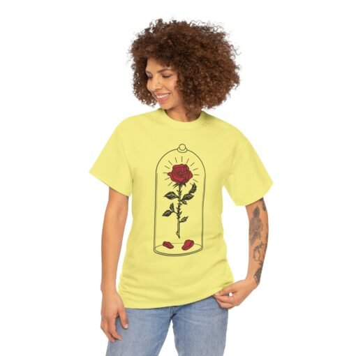 🌹✨ Enchanted Rose Unisex T-Shirt – Timeless Beauty, Captured in Glass - Image 4
