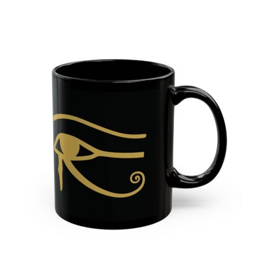 Eye of Horus Black Mug – Ancient Protection & Timeless Style - Image 4