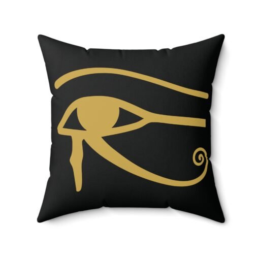 Eye of Horus Faux Suede Pillow – Ancient Symbol, Modern Home Décor